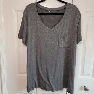 Deep V Neck Pocket Tee